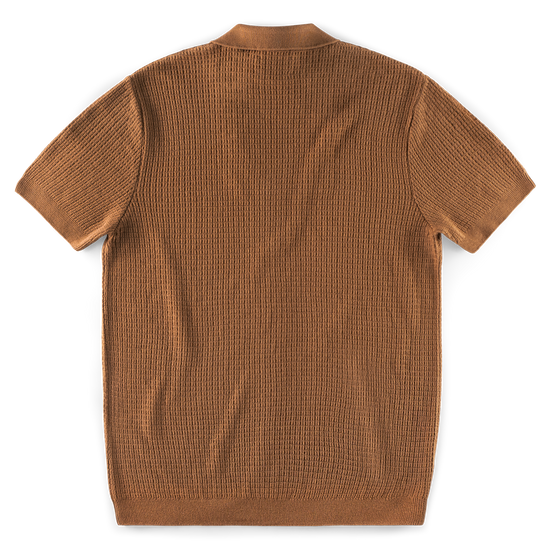 &SONS Rialto Knitted Polo Tan