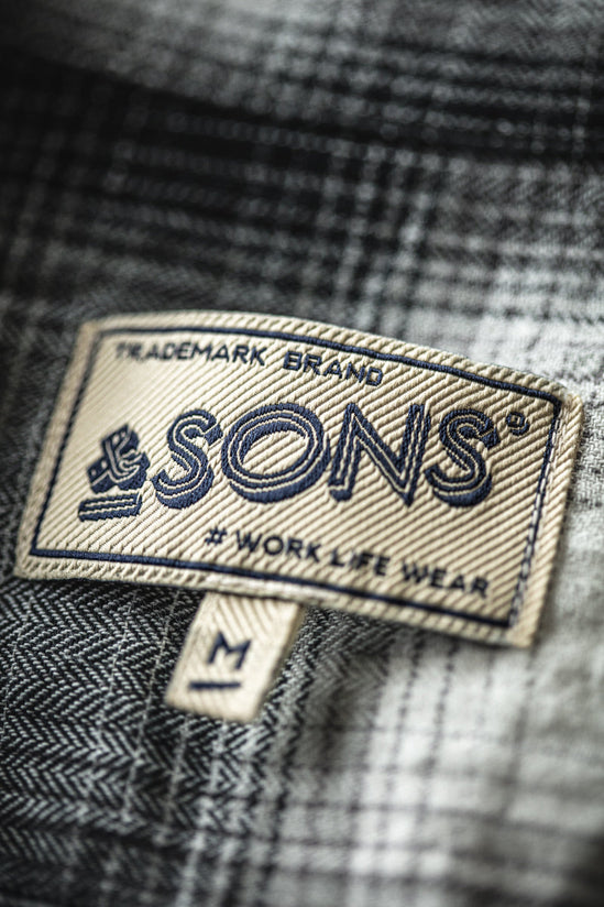 Ansel Check Shirt Monochrome