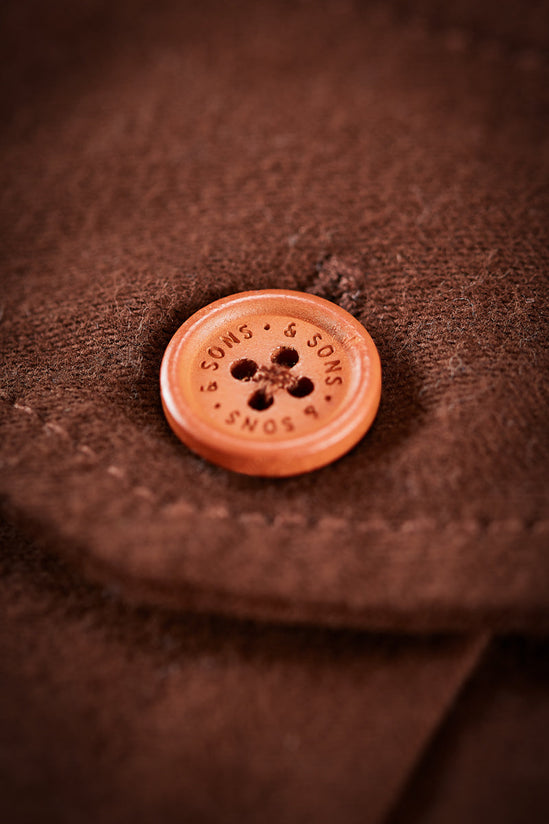 SALVAGE STOCK &SONS Lichen Moleskin Shirt Brown