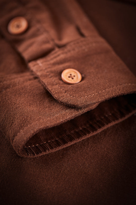 SALVAGE STOCK &SONS Lichen Moleskin Shirt Brown