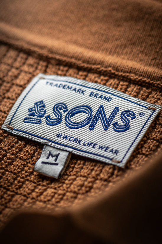 SALVAGE STOCK &SONS Rialto Knitted Polo Tan