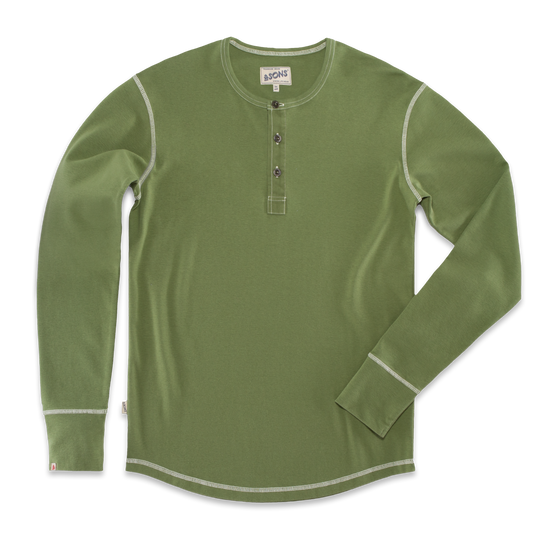 The New Elder Henley Shirt Army Green