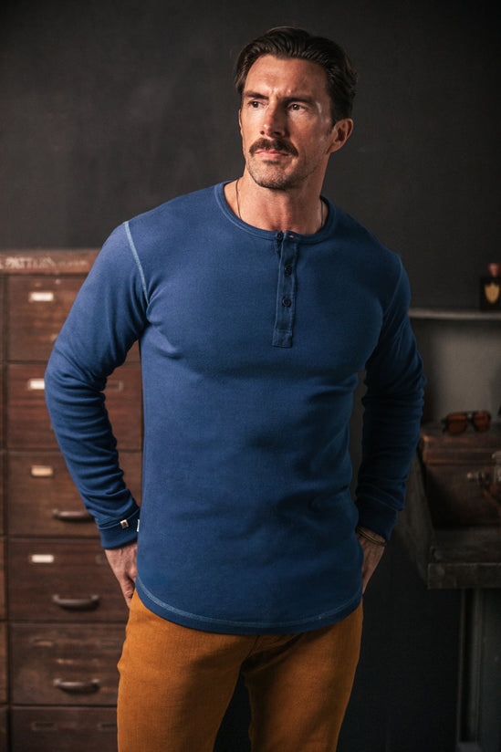 Elder Henley Long Sleeve 3 Pack – Raw/Indigo/Green