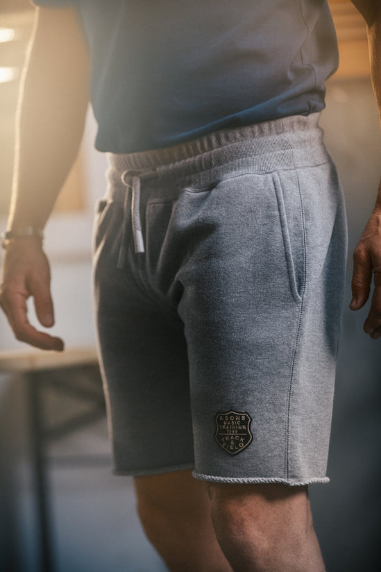 Track Cut-Off Shorts Grey Marl