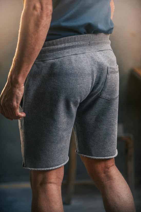 Track Cut-Off Shorts Grey Marl