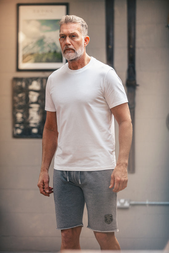 Track Cut-Off Shorts Grey Marl