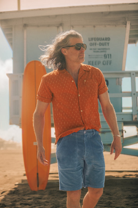 Fresno Cord Shorts Blue