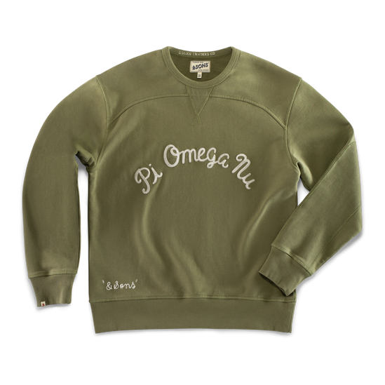 Pi Omega Sweatshirt Olive Green