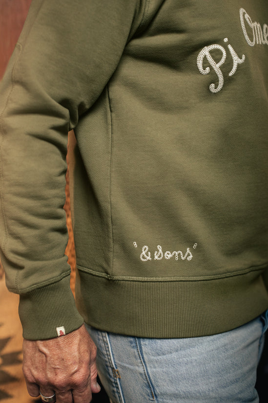 Pi Omega Sweatshirt Olive Green