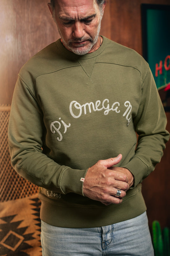 Pi Omega Sweatshirt Olive Green