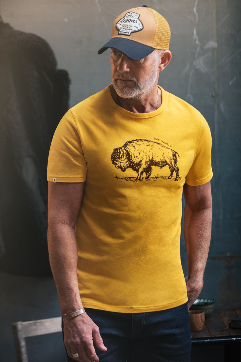 Bison T-Shirt Old Gold