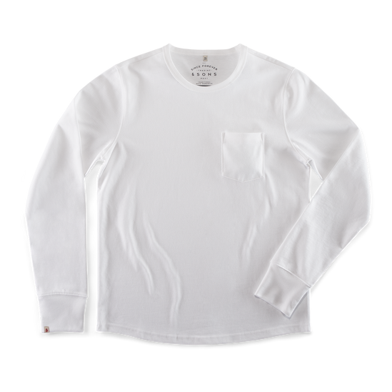 Boxer Pocket Long Sleeve T-Shirt White