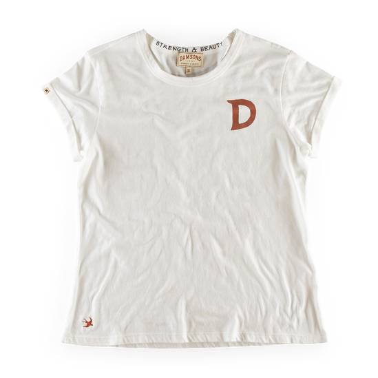 Damsons D Crew T-Shirt White