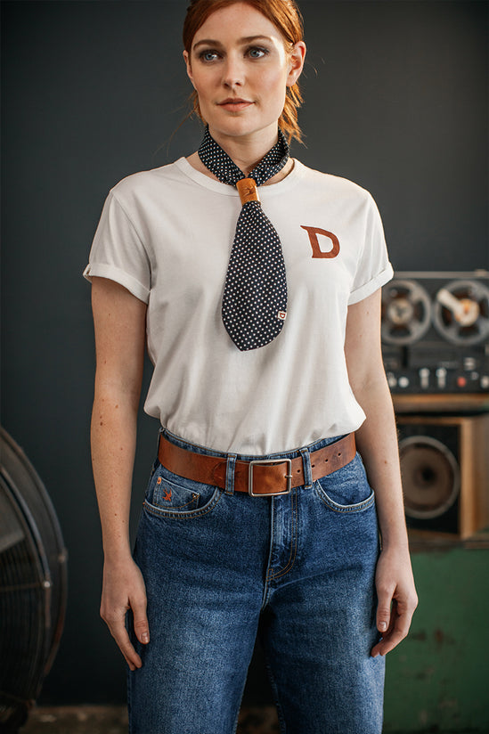 Damsons D Crew T-Shirt White