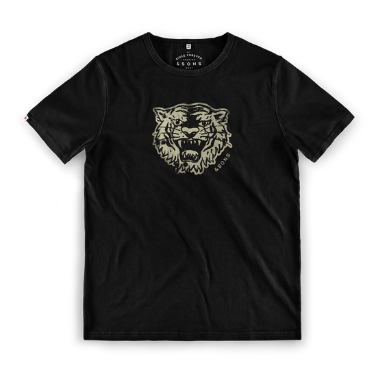 &SONS Tiger Head T-Shirt Black