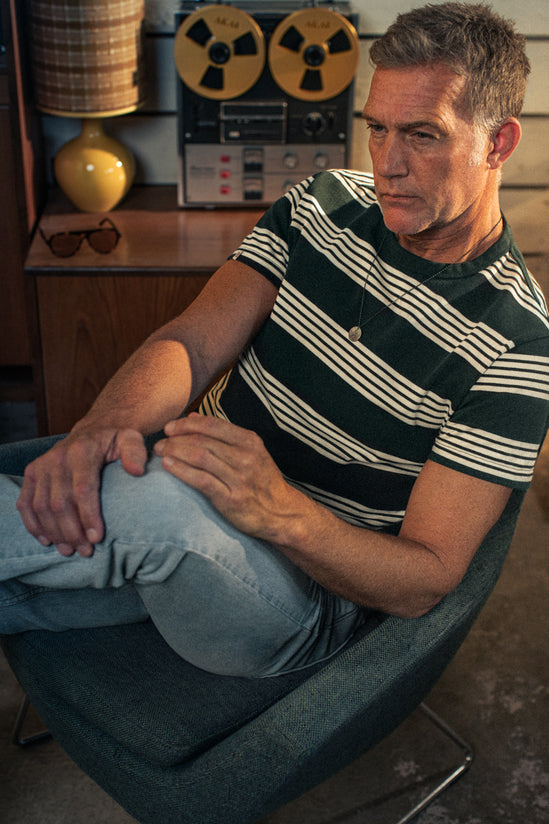 McQueen Burbank Stripe T-Shirt Black/White