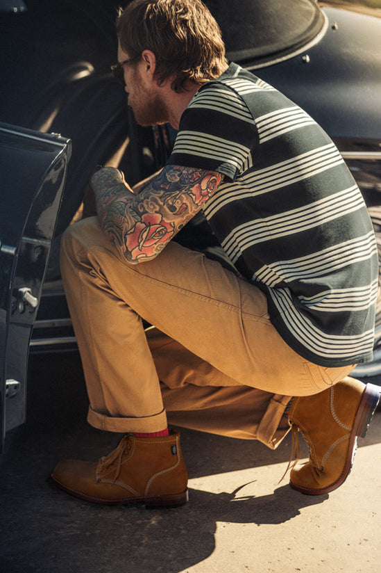 McQueen Burbank Stripe T-Shirt Black/White