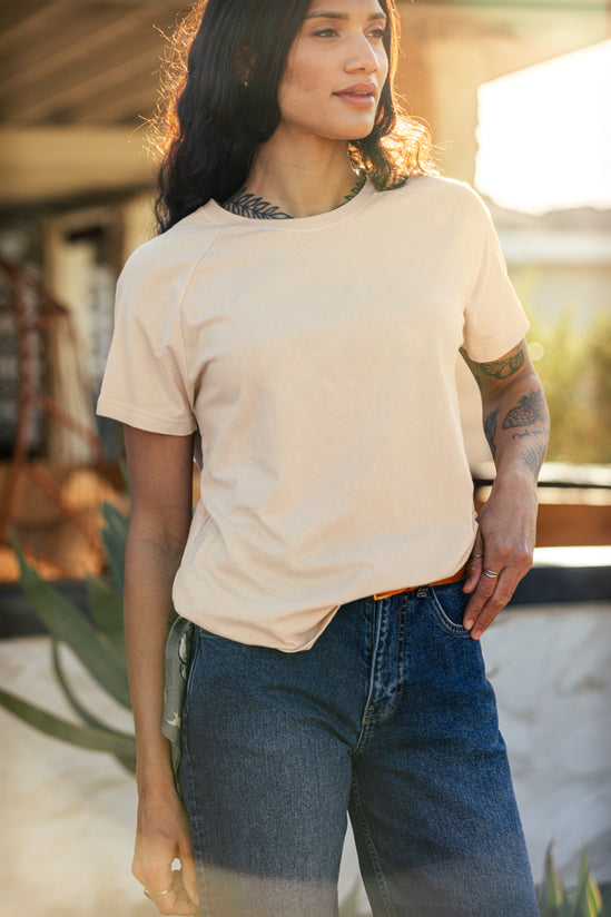 Damsons Relaxed T-Shirt Griege