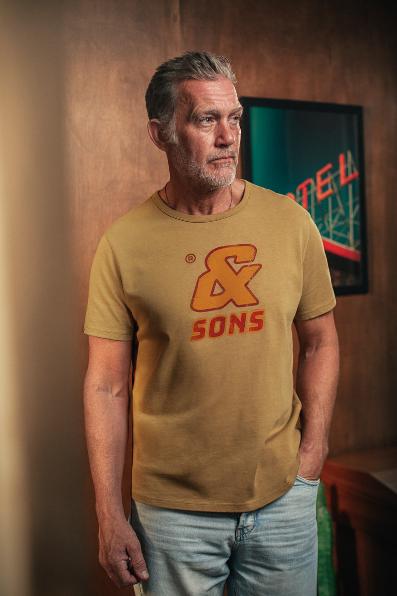 Sneaker Print T-Shirt Tan