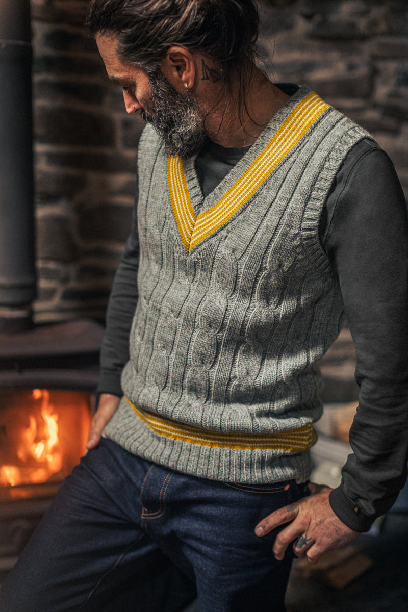 Pavilion Cricket Tank Grey Marl