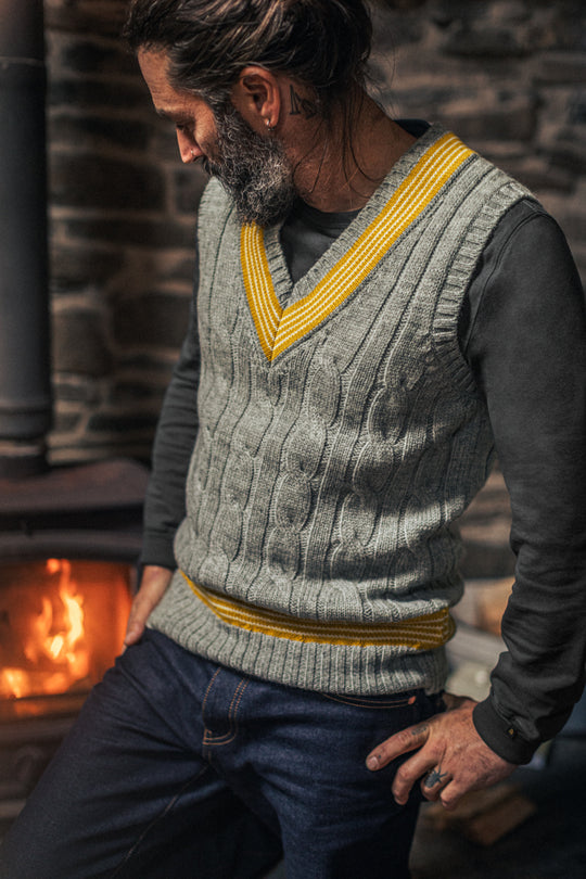 Pavilion Cricket Tank Grey Marl