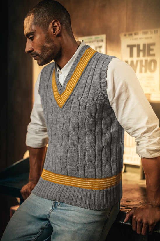 Pavilion Cricket Tank Grey Marl