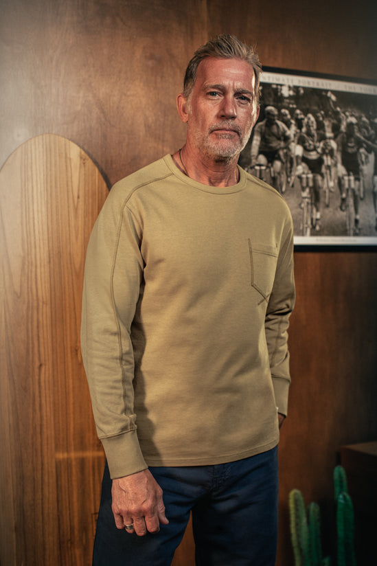 Shaw Long Sleeve Pocket Top Khaki