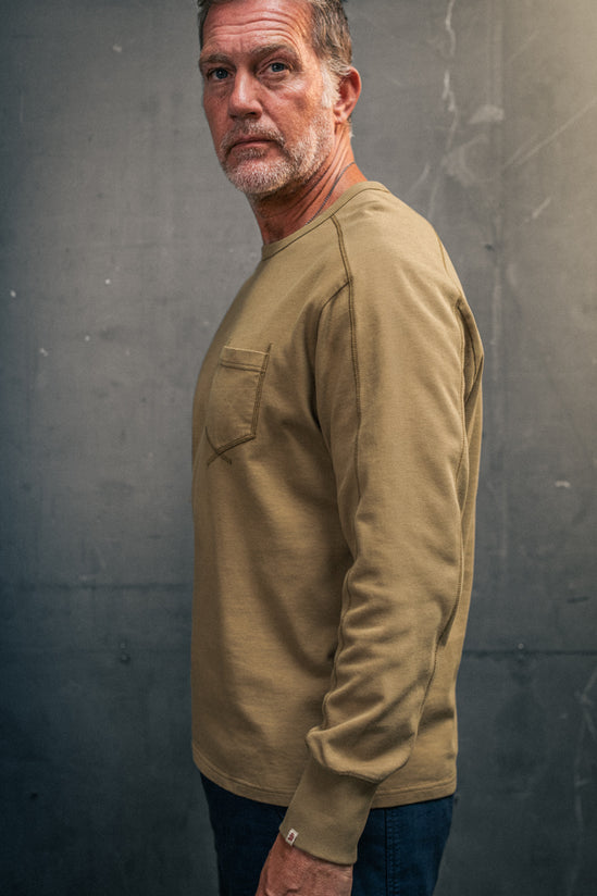 Shaw Long Sleeve Pocket Top Khaki