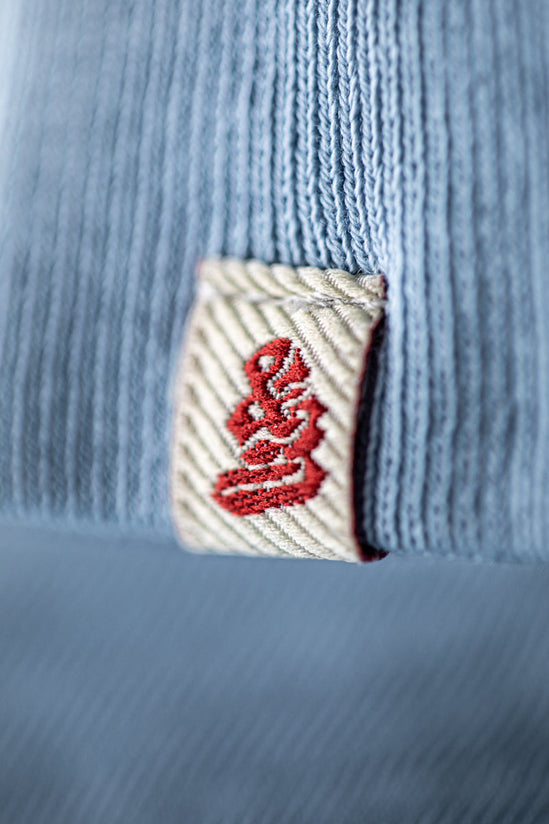 Nimbus Raw Collar Henley Blue