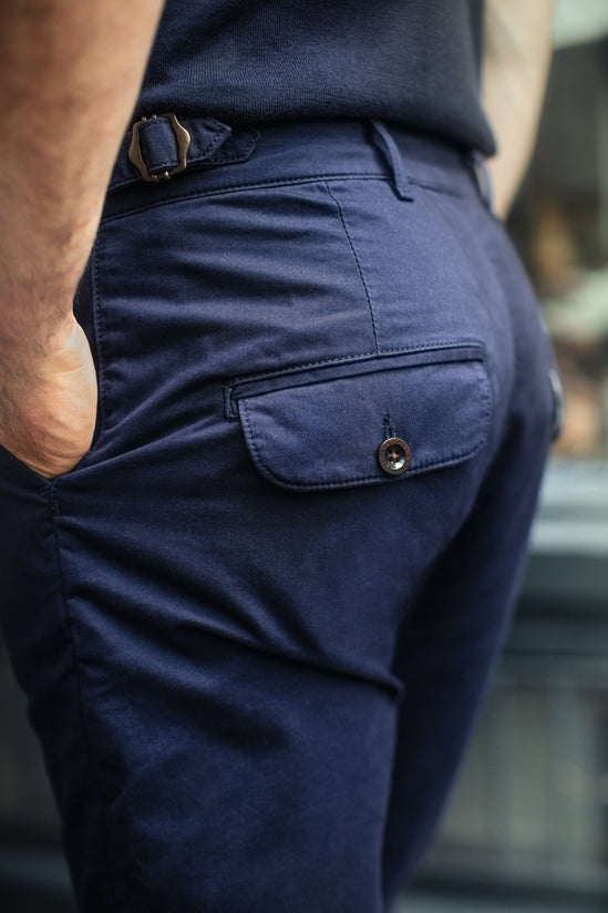 &SONS Hemingway Trousers Midnight Blue