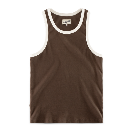 Loma Rib Vest Dark Brown