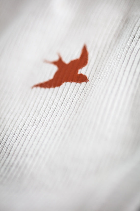Damsons Tank Racer Vest White