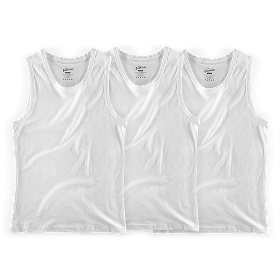 White Vests Pack – 3x White