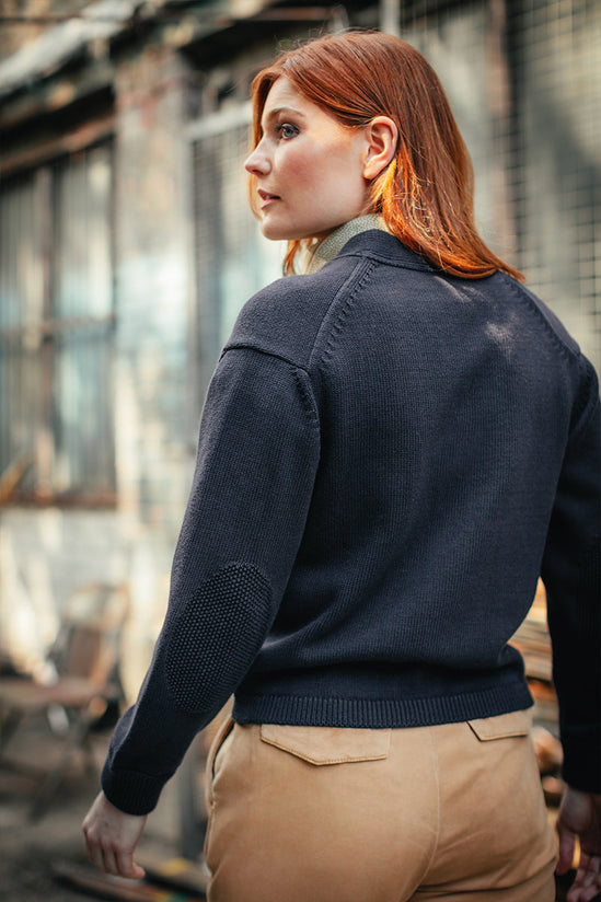 Damsons College Cardigan Navy
