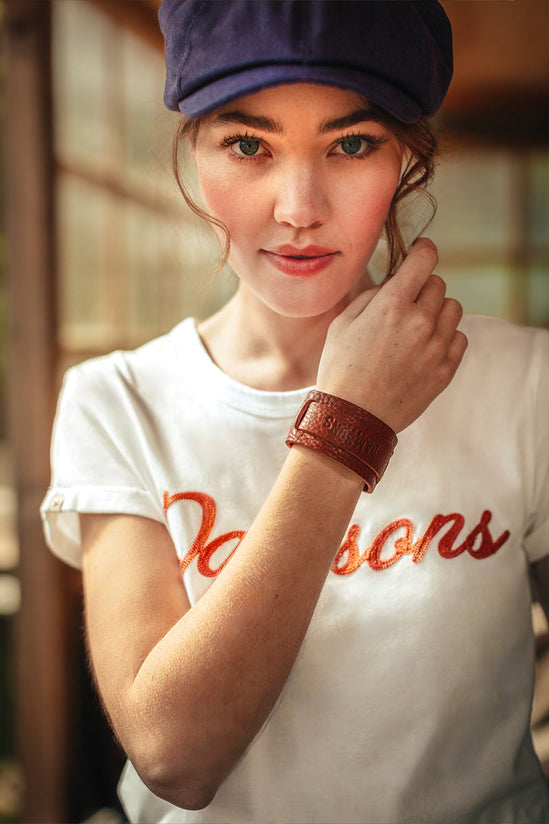 Damsons Red Logo T-Shirt White