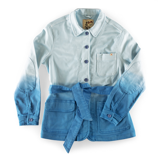 Damsons Chore Jacket Blue Ombrë
