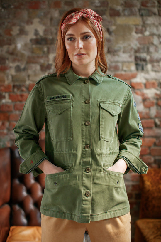 Damsons Combat Jacket Army Green