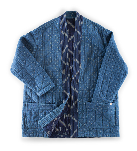 Damsons Hanten Quilted Jacket Indigo
