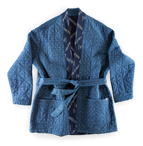 Damsons Hanten Quilted Jacket Indigo