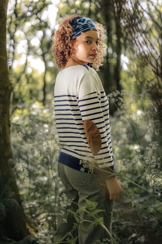 Damsons Cotton Long Scarf Blue