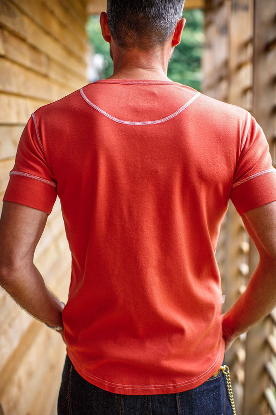 The New Elder Henley Short Sleeve Shirt Vintage Red