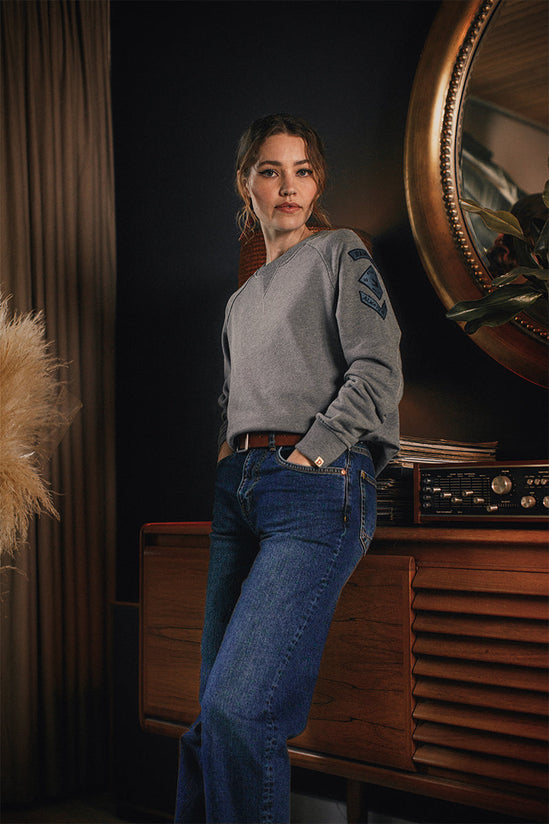 Damsons Resist Sweatshirt Grey Marl