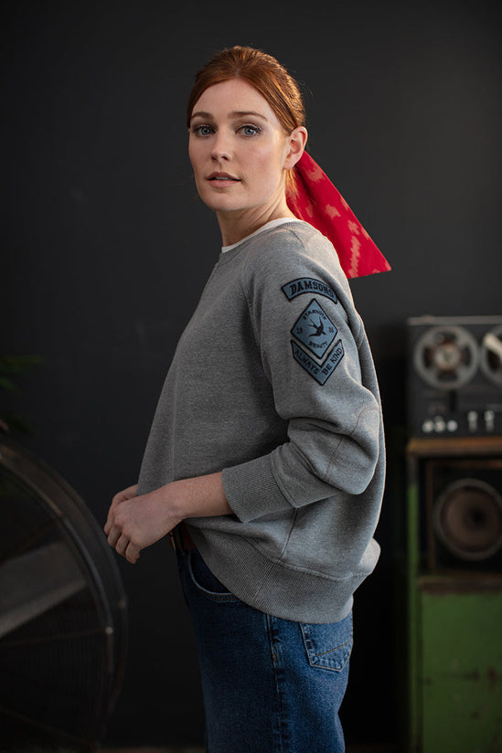 Damsons Resist Sweatshirt Grey Marl