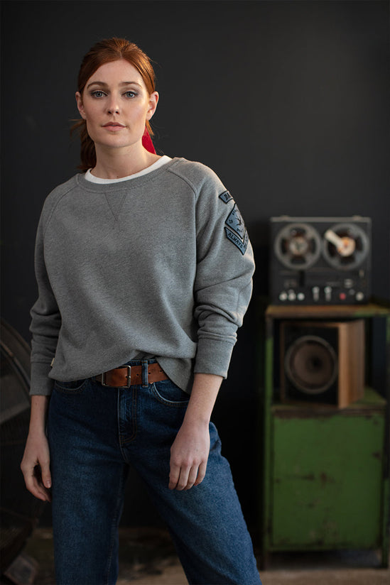 Damsons Resist Sweatshirt Grey Marl