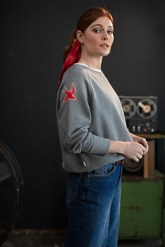 Damsons Resist Sweatshirt Grey Marl