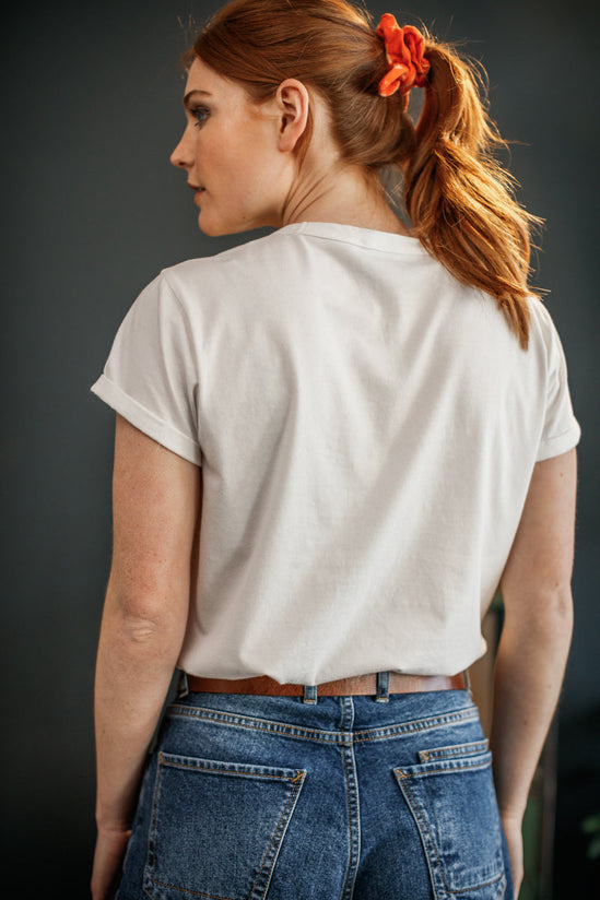 Damsons Red Logo T-Shirt White