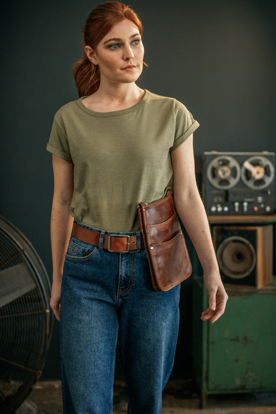 Damsons Rock T-Shirt Army Green