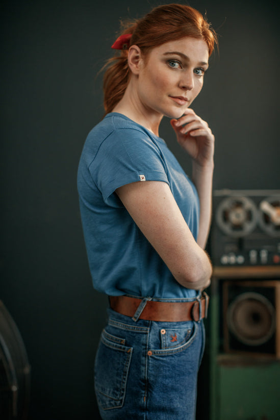 Damsons Rock T-Shirt Dusty Blue