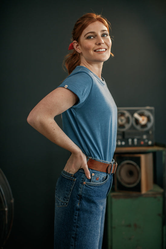 Damsons Rock T-Shirt Dusty Blue