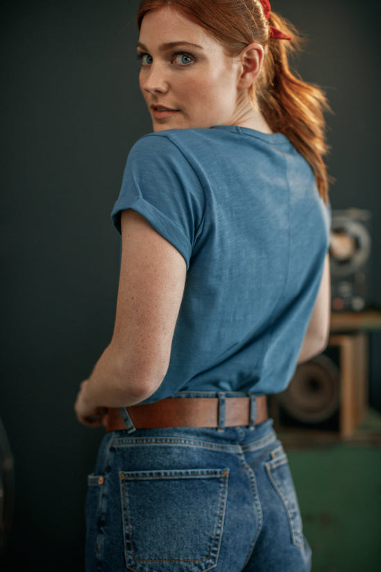 Damsons Rock T-Shirt Dusty Blue